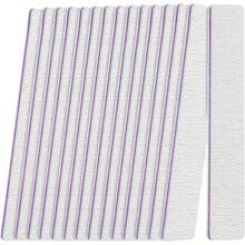 Bộ 12 dũa móng tay, độ nhám 180/240, thích hợp cho móng tay tự nhiên và móng acrylic, dũa móng tay hai mặt, dũa móng tay chuyên nghiệp, có thể tái sử dụng, màu xám. - Màu Xám nhạt - Xem 1
