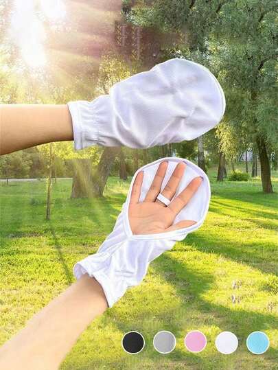 1 par de guantes cortos de mujer para primavera/verano, adecuados para conducir a diario, montar en bicicletas eléctricas, protección UV, guantes sin dedos para dar sombra, cubiertas protectoras, guantes con dedos ganchudos, unisex, para actividades al aire libre, regalo de vacaciones, festival, fiesta