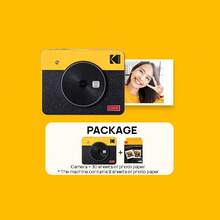 Kodak Kit Kamera Instan MiniShot3 Retro – Pencetakan instan, laminasi foto otomatis untuk mencegah pudar, 6 efek filter, kamera mini portabel untuk pelajar. - View 3
