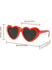 Pet Heart-Shaped Sunglasses - Funny Photo Props For Dogs And Cats, Cute Pet Eyewear Accessories - Multicolor - View 4