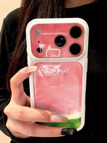 1 chiếc ốp lưng điện thoại hình dưa hấu mùa hè, tương thích với iPhone 16, 17 Pro Max, sáng tạo, tươi mới, cá tính, độc đáo, thanh lịch, chống rơi vỡ. - Đỏ - Xem 4