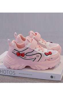 2026 Nuevo diseño de primavera Zapatos deportivos ligeros para niños, adecuados para niñas, suela blanda con diseño transpirable, apropiado para niños - Rosa - Ver 2