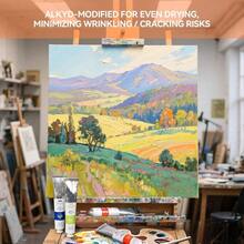 Oil Paint, 20 Bright Oil Colors With High Saturation, 50ml Large Capacity Tubes, Faster Drying Time With Creamy Texture And Consistency Artists, Students, Beginners - Multicolor-02 - View 7