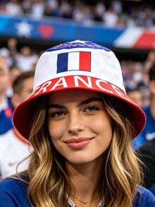 Summer Reversible Bucket Hat World Cup Flag Print Fan Hat Sun Protection UV Protection Flag Print Bucket Hat - Multicolor - View 6