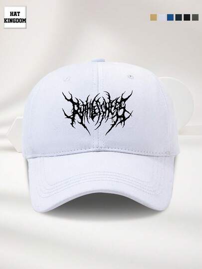 1pc Unisex Spring/Summer Adjustable Size Casual Thorn Print Soft Top Baseball Cap, Versatile For Outdoor, Camping, Beach, Party, Daily Wear, Multi-Color