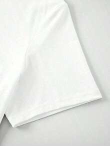 Tops para mujer Casual de Algodón para Mujer, Cuello Redondo, Manga Corta, Suave y de Elasticidad Media - blanco - Ver 6