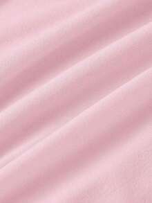 Blusa de halter de unicolor plisada, de uso versátil y casual para uso diario - Rosa Pálido - Ver 6