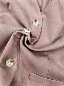 Chaleco corto de lino casual para mujer para primavera y verano - Rosa - Ver 5