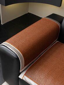 1pc Summer Cool Breathable Soft Woven Solid Color Sofa Cover, Washable Non-Slip Furniture Protector, Suitable For Living Room, Bedroom, Study, Outdoor, 1/2/3/4 Seater Comfortable Modern Sofa Cover - Coffee Brown - View 7
