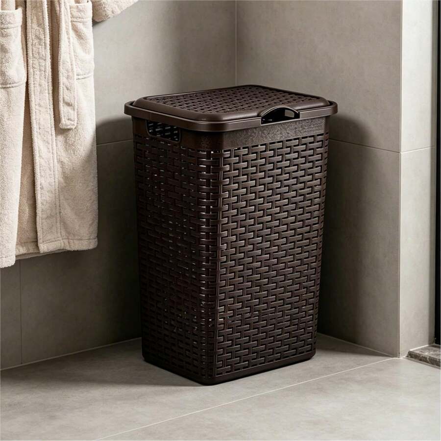 38L Rattan Style Storage Box, Clothes, Home Goods & Toy Organizer - View 1