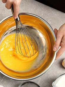 3pcs (Small + Medium + Large) Stainless Steel Egg Beater, Mini Kitchen Tool, For Whipping Liquids & Cream, Also Suitable For Cake Baking - Multicolor - View 3