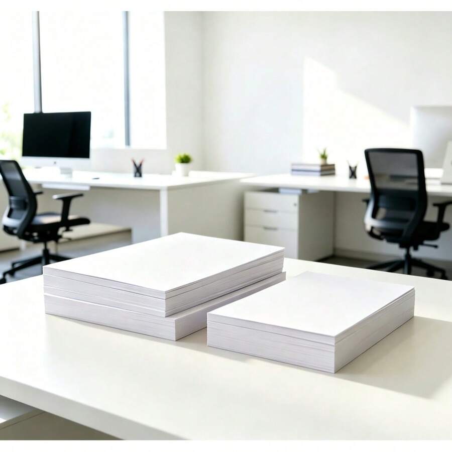 A3/A4 Size White Cardstock, 1PC (20 Sheets), Thick Paper, Rigid Cardboard, Suitable For Drawing, Sketching, Copying, And Other Purposes - White - View 1