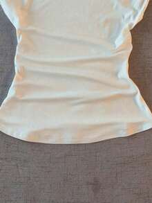 Blusa casual de mujer con estampado de flores y fresas, para verano - Blanco - Ver 3