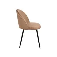 Dmora Achito - Sedia, Nero, 6 Sedie - Beige - Visualizzare 6