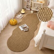 1 件棕色波浪菠萝形地毯，简约室内装饰，易于打理，可机洗，不对称形状，尺寸误差 1-5 厘米，浴室家居装饰，棕色仿黄麻垫，装饰地毯，卧室装饰，小地毯，地毯，家居装饰，客厅地毯，卧室地毯，客厅家居装饰，户外地毯，可水洗地毯 - E - 查看 9