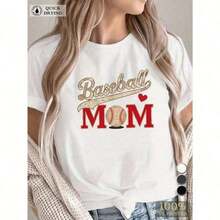 ropa de mujer, camiseta deportiva de manga corta para mujer con estampado de béisbol, camisetas gráficas, camisetas gráficas estilo western, ropa para hombre, camisas para hombre, camisetas gráficas, ropa de mujer, tops de verano, ropa de verano, camisetas gráficas, camisas de mujer - Blanco - Ver 6