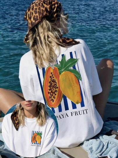 Damen lässig Kurzarm Rundhals Oversize T-Shirt