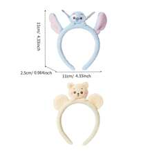 Miniso 迪士尼系列娃娃头箍 小熊维尼和史迪奇，柔软毛绒立体娃娃造型，做工精致不易变形，佩戴舒适不勒头，多功能发箍，适合日常佩戴和游乐园拍照（1个） - 彩色 - 查看 6
