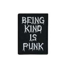 1pc "Be Kind Punk" Iron-On Patch, Embroidered Lettering Applique - Easy DIY Decoration For Clothes, Hats, Jackets, Backpacks And Other Accessories - C - View 13