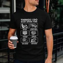 Funny Sim Racing T-Shirt, Gift For Simulation Gamers - Black - View 7