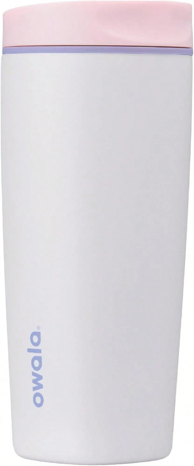 SmoothSip Slider Ceramic-Lined Insulated Stainless Steel Coffee Tumbler, No Metallic Taste Reusable Travel Mug, Hot Iced Coffee Cup, 20 Oz, Candy Coated - MàuB - Xem 1