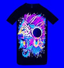 Fluorescent T-Shirt Neon Effect Under Black Light - 白色 - 查看 4
