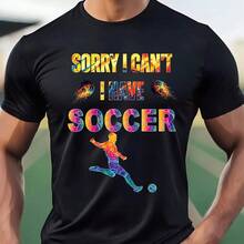 Camiseta Unisex de Cuello Redondo, Holgada, de Gran Tamaño, Casual, de Algodón Puro, Novedad Transfronteriza para la Copa Mundial 2026 - Negro - Ver 4