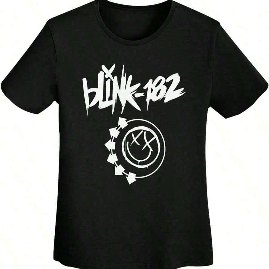 Camiseta de manga corta 2024 Blink 182, Camiseta Blink 182 One More Time, Ropa para adolescentes y niñas, Camisetas para niños y niñas, Ropa para niñas jóvenes, Conjuntos familiares a juego, Ropa de anime, Regalo para niños y niñas, 100% algodón. - Negro 6 - Ver 1