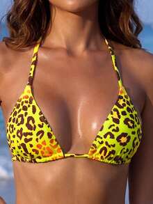 2026 Summer New Arrival Sexy Leopard Print Bikini Set For Beach Vacation - Multicolor - View 3