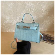 2026 Niche Light Luxury Ladies Handbag Bag Crocodile Pattern One-Shoulder Explosive Western Style Messenger - Purple - View 10