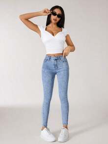 ICON Jeans pitillo sólidos - Lavado ligero 2 - Ver 5