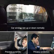 2PCS/4PCS Retractable Car Window Sunshade Net, Transparent Mesh Sun Visor, Heat Insulation Car Accessories - A - View 2