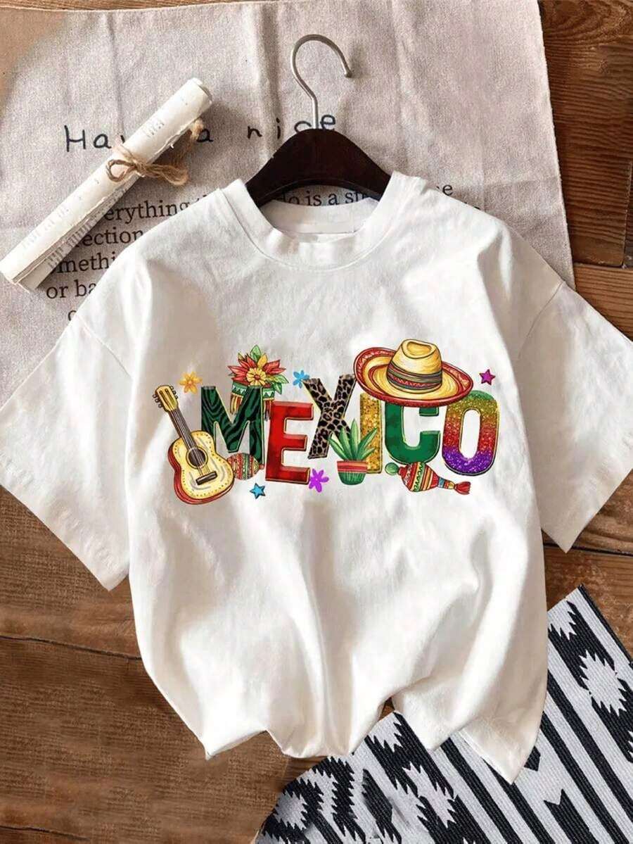 Free LazyCAMISETA DE DAMA CON DISEÑO MEXICO GUITARRA IDEAL PARA LA MODA CASUAL, GYM O VERANO VIVA MEXICOHolidayNigh - Blanco - Ver 1