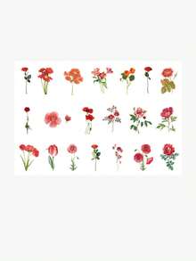 1 Pack 40pcs Plant Flower Rose Tulip Daisy PET Stickers Decorative Material DIY Scrapbook Stickers - DT534 - View 8