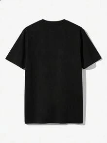 2026 New Vintage Plus Size T-Shirt For Men And Women [Gifts For Men]  Men's T-Shirt With Three Designs - 'CHOI SAN' Print, Unique Collage Design, Stretch Fabric, Casual Crew Neck, Urban Hip-Hop Style, Suitable For Daily Wear And Loose Fit T-Shirt, Casual And Versatile - 黑色 - 查看 2