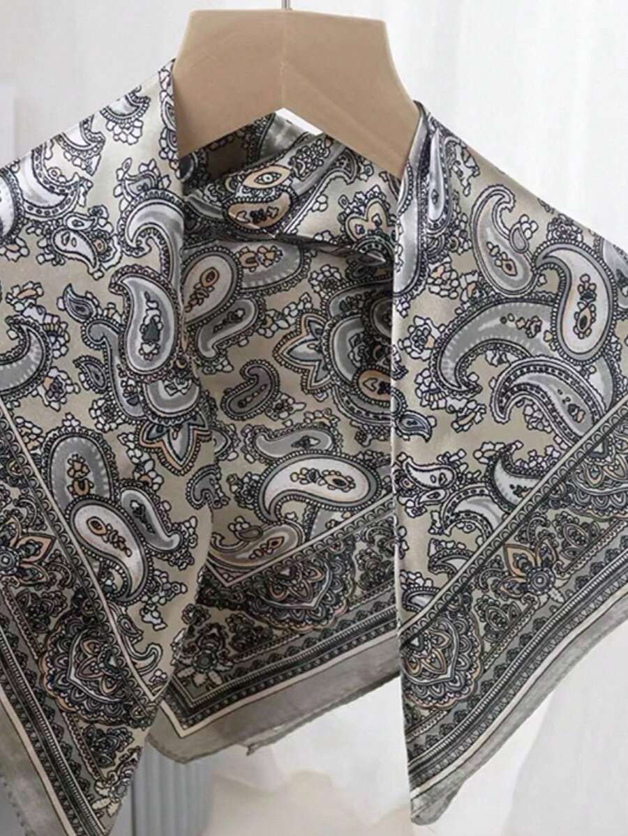 佩斯利印花圍巾,休閒度假風 - 彩色 - 查看 1