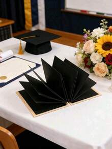 2026 Graduation Foldable Photo Frame, DIY Graduation Photo Album, Multi-Panel Collage Graduation Photo Display Stand, Student Commemorative Photo Album, Desktop Decor Frame, Graduation Gift, Gift Exchange Souvenir - Color - View 7