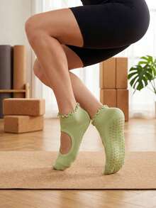 1/4 đôi tất nữ thoáng khí bằng lưới, tất tập yoga, pilates, tất cổ chân, tất thể thao, tất đi thuyền, mùa thu - Nhiều màu - Xem 3