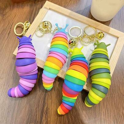 1 móc khóa hình ốc sên lớn giúp giảm căng thẳng, móc khóa bấm mềm, phụ kiện túi xách cho nữ, phụ kiện dễ thương, quà tặng tốt nghiệp, móc khóa ngón tay người lớn unisex, móc khóa bấm ngón tay, móc khóa thư giãn, móc khóa kéo tách giúp tập trung, quà sinh nhật, quà tặng tiệc tùng, quà tặng ngày lễ