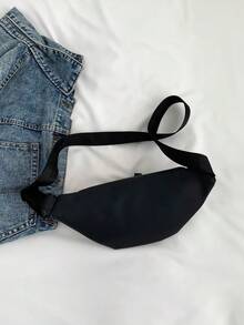 Fashion Waist Bag, Korean Style Sling Chest Bag, Suitable For Cycling, Running, Sports - Black - View 2