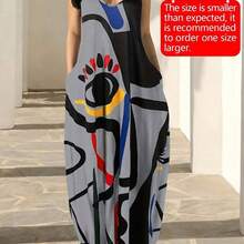 Bohemian Style Spaghetti Strap Dress, Women's Summer Casual Dress Elegant Party - Azul y blanco - Ver 5