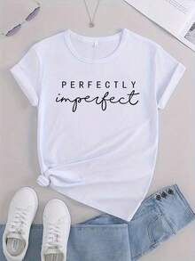 Camiseta de Verano para Mujer con Estampado de Letras - Camiseta Deportiva Casual de Cuello Redondo - Estilo Urbano Vintage Unisex, Holgada, de Algodón, Manga Corta, 100% Algodón Puro - Blanco - Ver 7