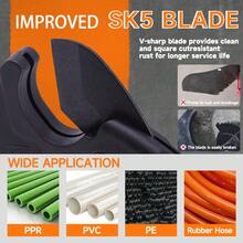 Cortador de tubo de PVC, corta hasta Φ42mm de PEX, PVC, PPR y mangueras de plástico, cortadores de tubos con cuchilla afilada de acero inoxidable SK5 YEC-P42 - YEC-P42 - Ver 8