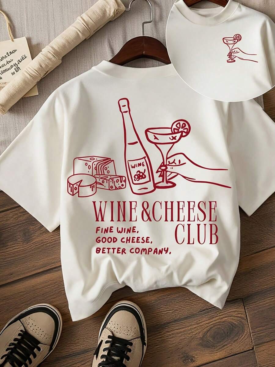 Camiseta estampada de mujer 100% algodón1 - Blanco - Ver 1