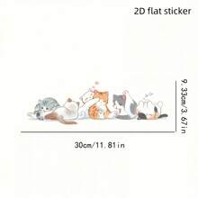 Cute, Lively And Mischievous Cat Pattern Stickers, Suitable For Cars, Motorcycles, Trucks, Etc. - A - View 7