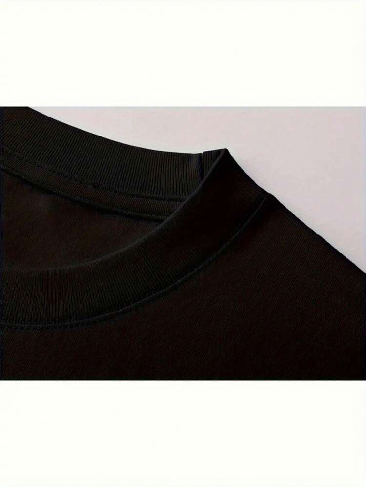 Camiseta Gráfica de Anime  Super , Unisex, Algodón Premium, Diseño Casual, Texto Japonés, Corte Regular, Manga Corta, Lavable a Máquina, Negra, Ropa para Fanáticos de Anime para Todas las Temporadas - Negro - Añade 4