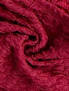 Top cómodo de gasa con abertura frontal, textura de tela, sin tirantes, ideal para uso casual y romántico en vacaciones, para tomar el té por la tarde dentro o fuera, de vuelta a la escuela - Rojo - Ver 6