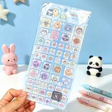 3D Cartoon Animal Stickers, Strawberry Rabbit Shaped Raised 3D Design Self-Adhesive Educational Reward Stickers, DIY Craft Gift Decorative Stickers - Multicolor - View 7