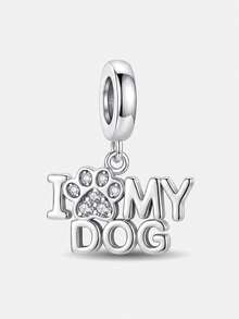 1pc Fashion "I Love My Dog" Pendant, Suitable For Women's Bracelet, Bangle DIY Jewelry Making And Daily Matching Decoration - Beads 1 - View 17