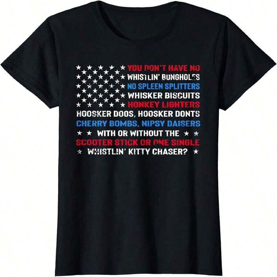 1 Piece Funny T-Shirt With The Print "You Done Messed Up AA-Ron" For All Seasons, Made Of Cotton, With A Single-Sided Print, Round Neck And Short Sleeves, 180g, 100% Cotton, The Designs Are Printed. Unisex. - 顏色 9 - 查看 1